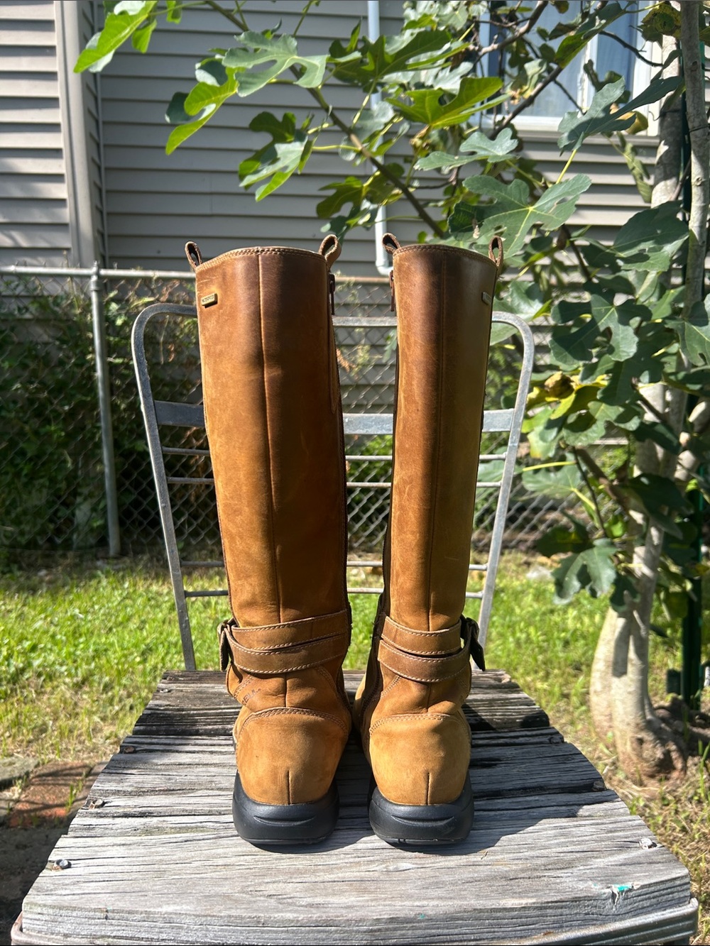 Tetra Strap Tall Tan Leather Waterproof Riding Boots 7 - Picture 3 of 8